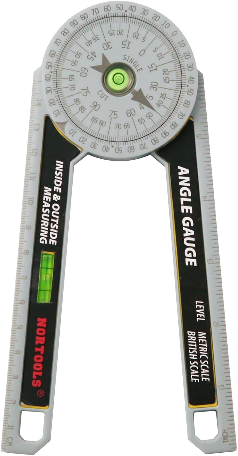 NORTOOLS Miter Saw Protractor, Measuring Tools Precision Laser Inside & Outside Miter Angle Finder with Laser Dial For Carpenters, Plumbers, Building Trades, DIY - Image 1